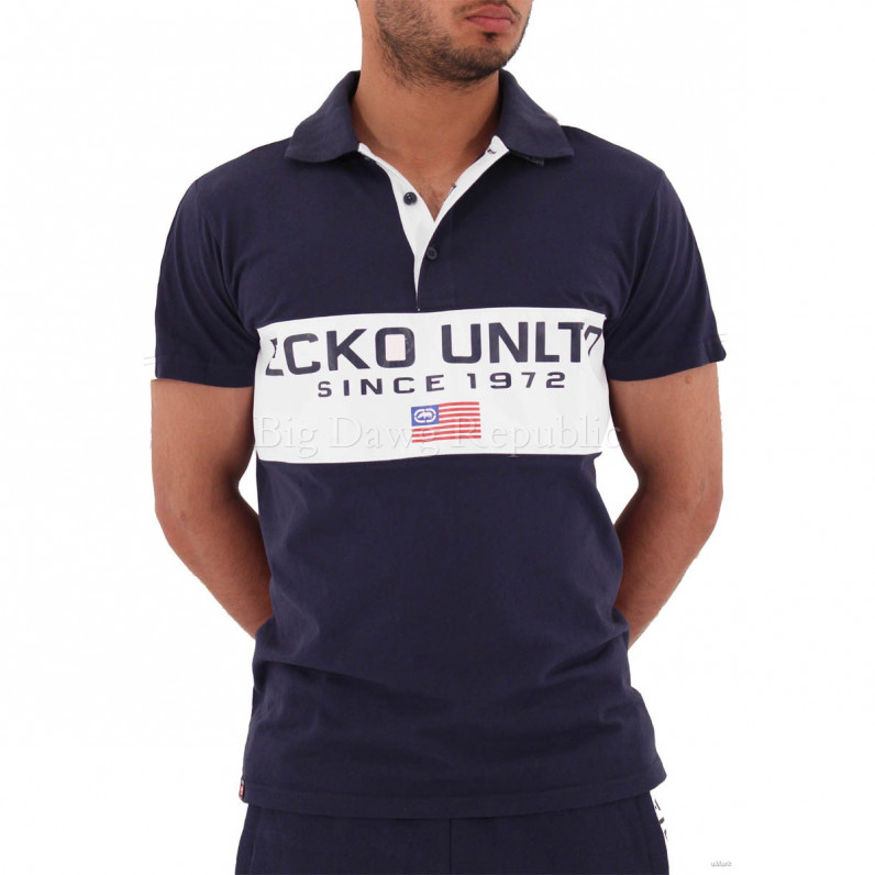 Men's Navy Dodger USA Short Sleeve Polo Shirt
