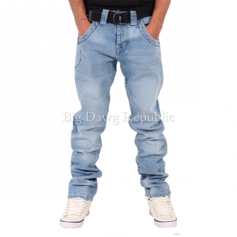 Men's Stone Wash Blue Cantley Jeans