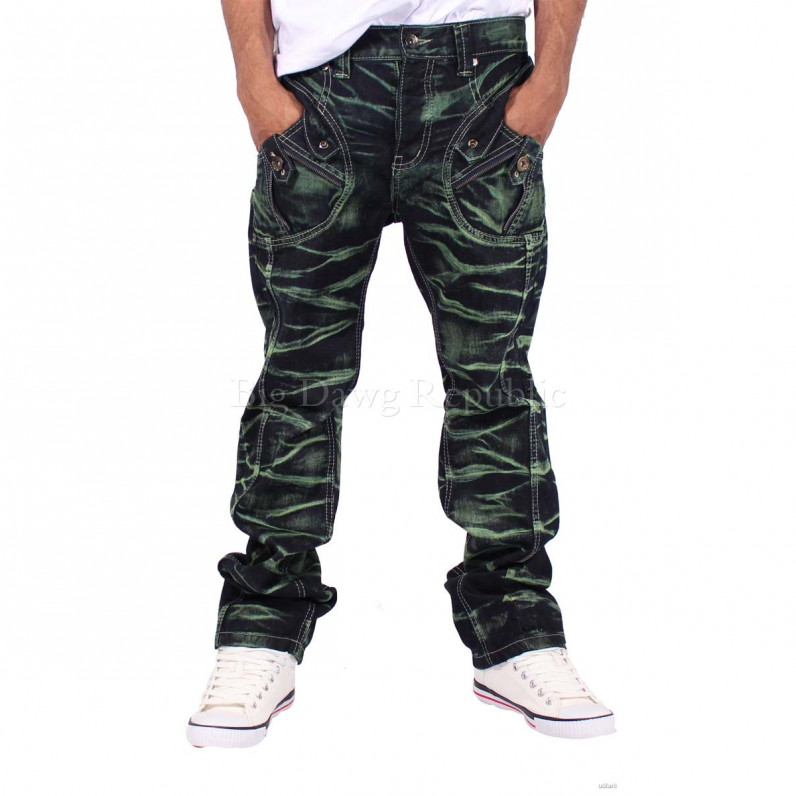 Men's Green Kennet Blast Urban Denim Jeans
