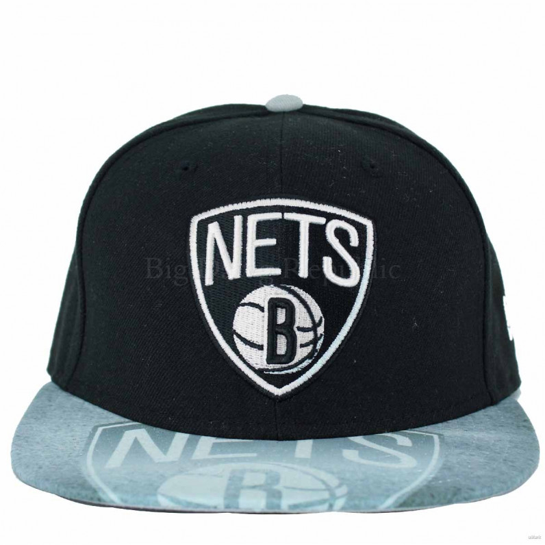 NBA 59Fifty Brooklyn Nets Black Grey Fitted Baseball Caps