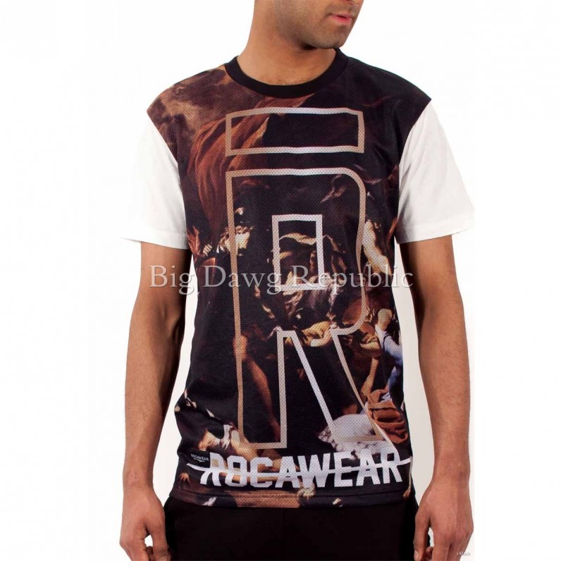 Men's Black Subliminal Print Airtex Short Sleeve Cotton T-Shirt R035