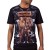 Men's Black Subliminal Sunrise Print Short Sleeve Cotton T-Shirt R039