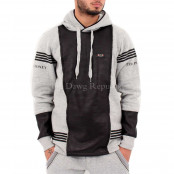 4 Stripe Grey Hoodie