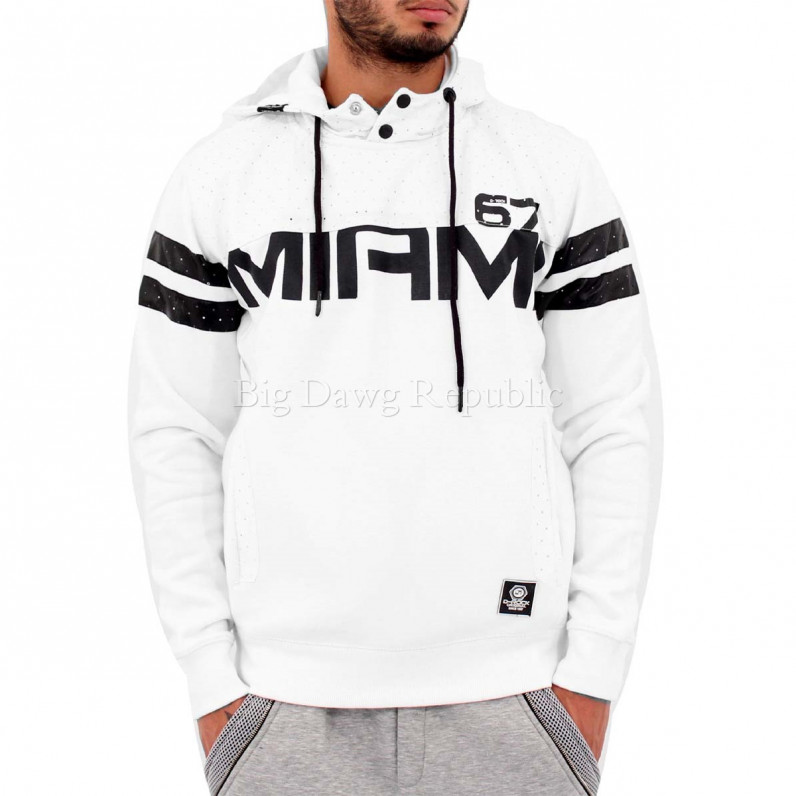 Men's Miami 67 White Overhead Hoodie