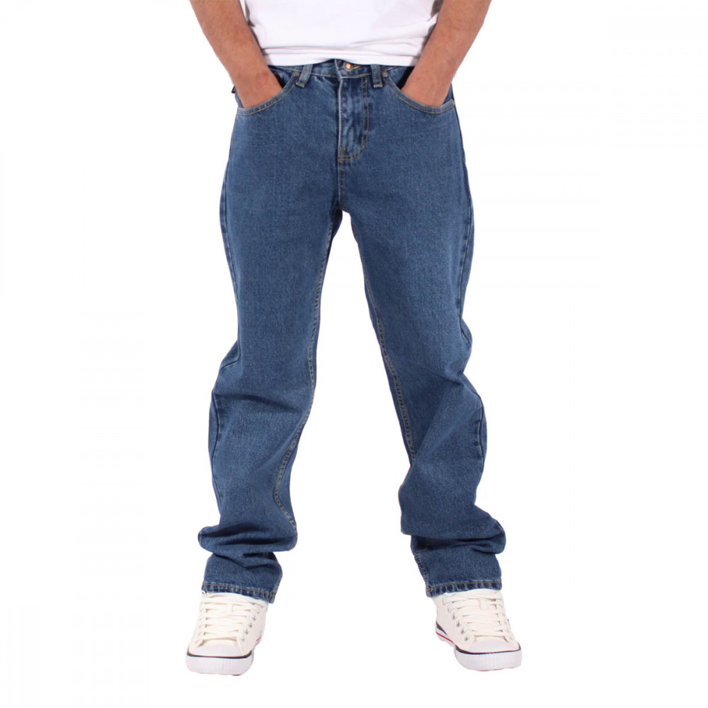 Georgio Peviani Men's Stone Wash Blue Comfort Fit Denim Jeans