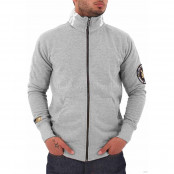 Grey Bowery Zip Up Fleece Hoodie Jacket