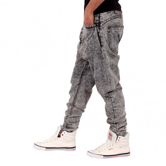 Drop crotch store tapered jeans