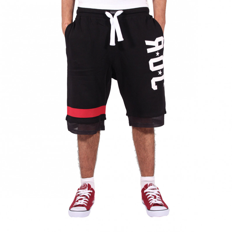 Black R0019 Airtex Trim Shorts