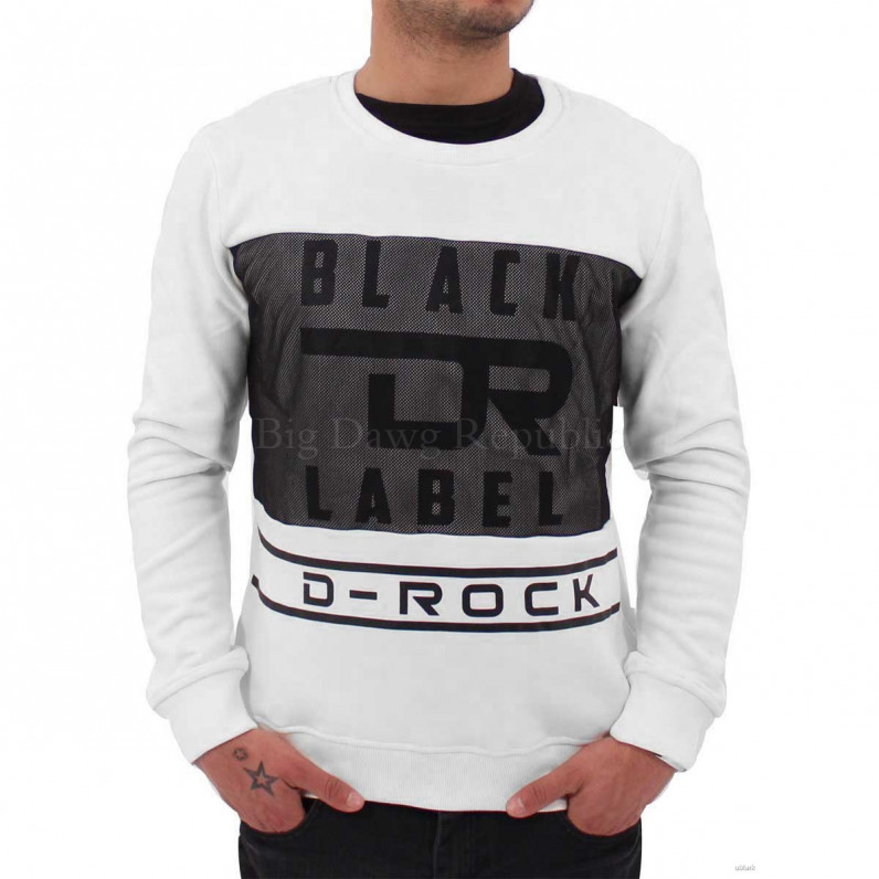 Men's White Henry Sweatshirt