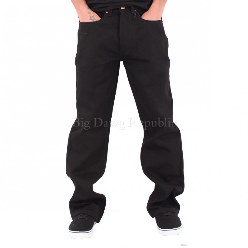 Men's Double R Black Loose Fit Jeans