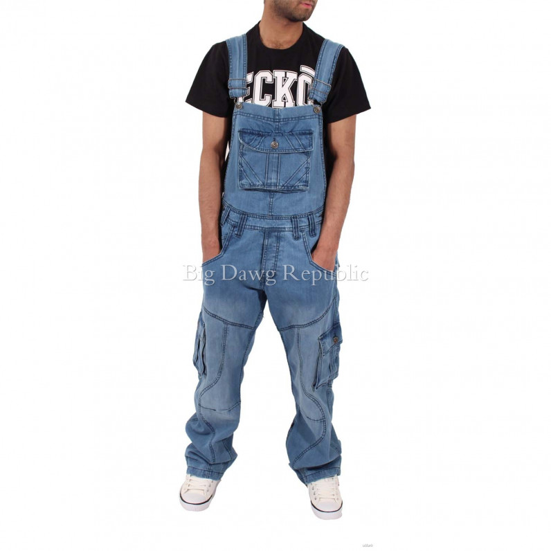 Harbour Stone Wash Blue Denim Dungarees 