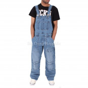 Holmes Stone Wash Blue Denim Dungarees 