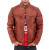 Men's Wilder Zip Quilted Bomber Biker Leather Jacket 