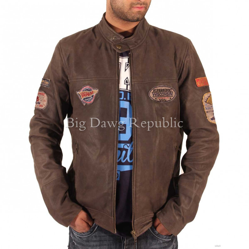 Distress Brown Vintage Bikers Leather Jacket 