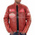 JLI Red Mode Retro Bikers Leather Jacket 