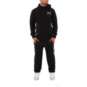 Men's Full Zip Up Hooded Black Tracksuit