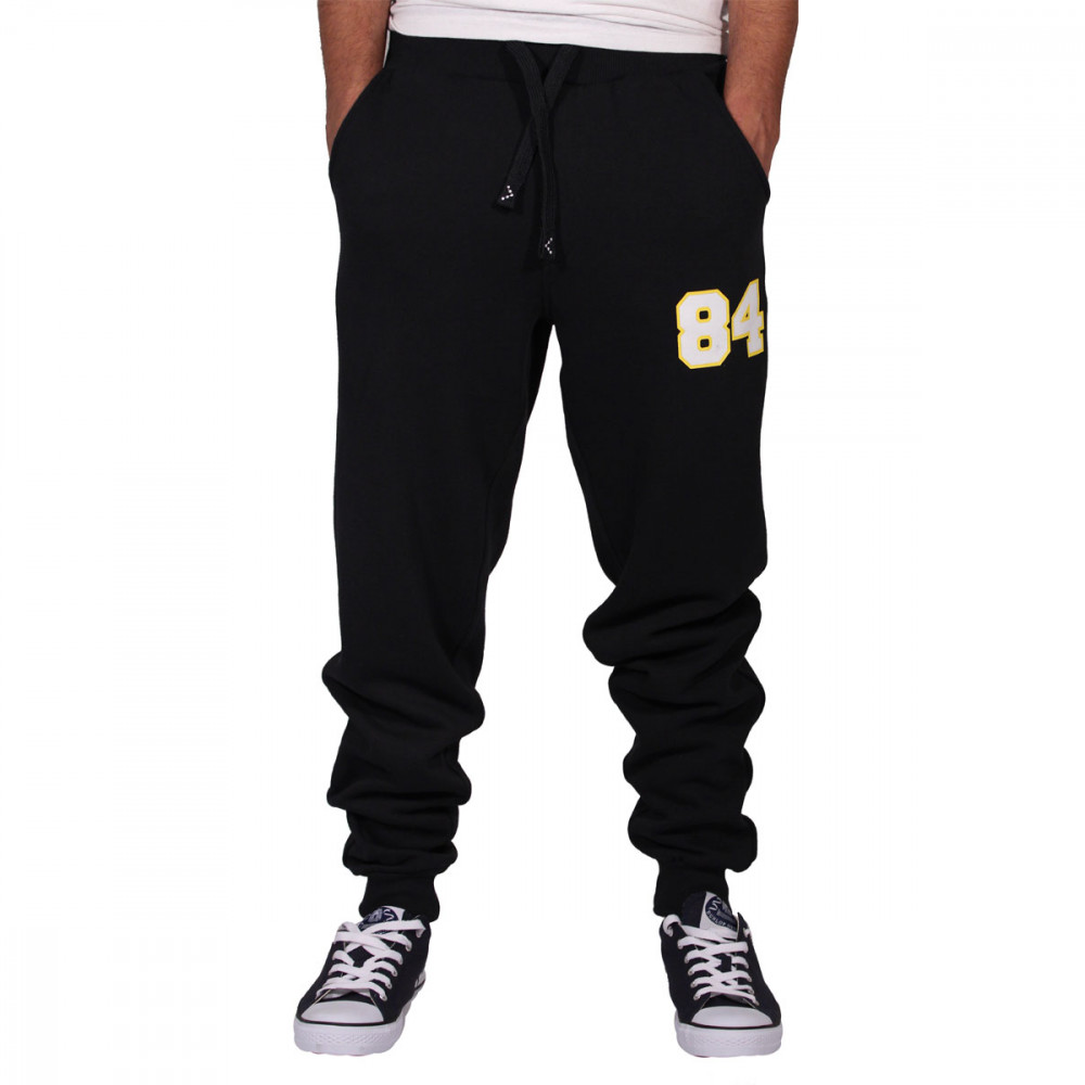 Sonneti Men's Black Westham Fleece Jogging Pants