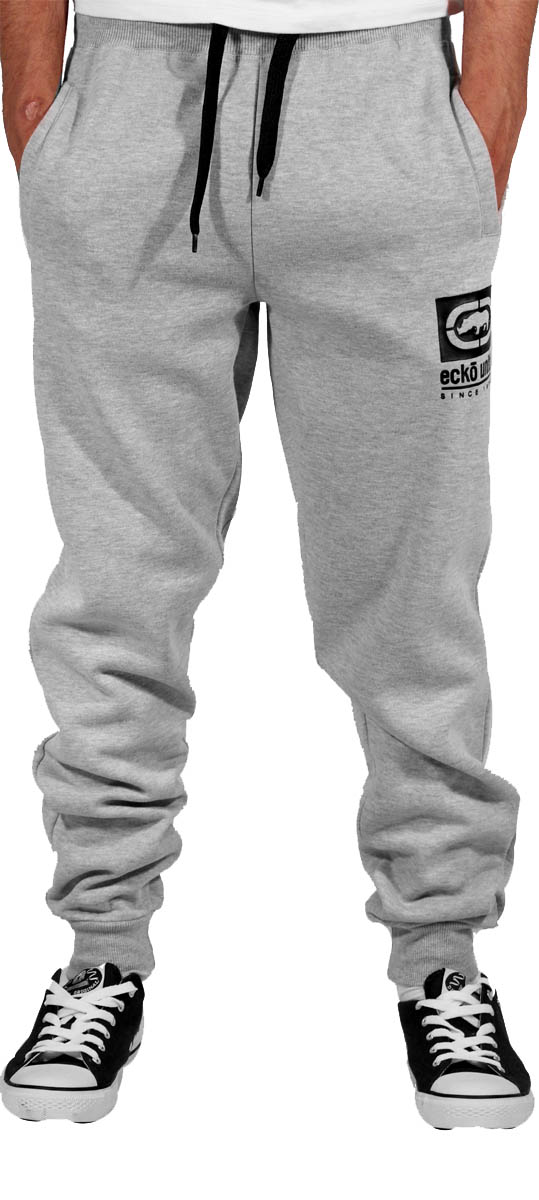 Ecko Unltd Grey Barking Fleece Jogging Pants