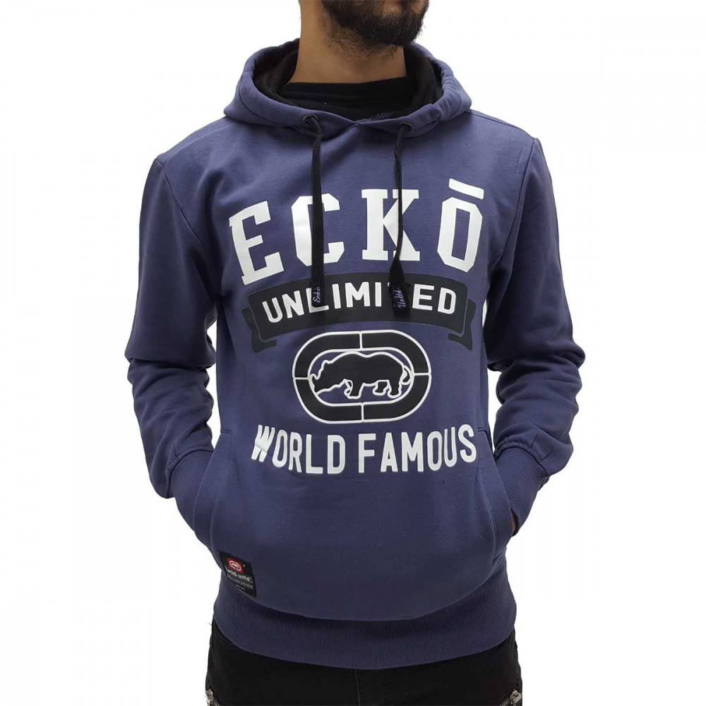 Ecko Unltd Men s Blue Indigo Michelin Overhead Hoodie