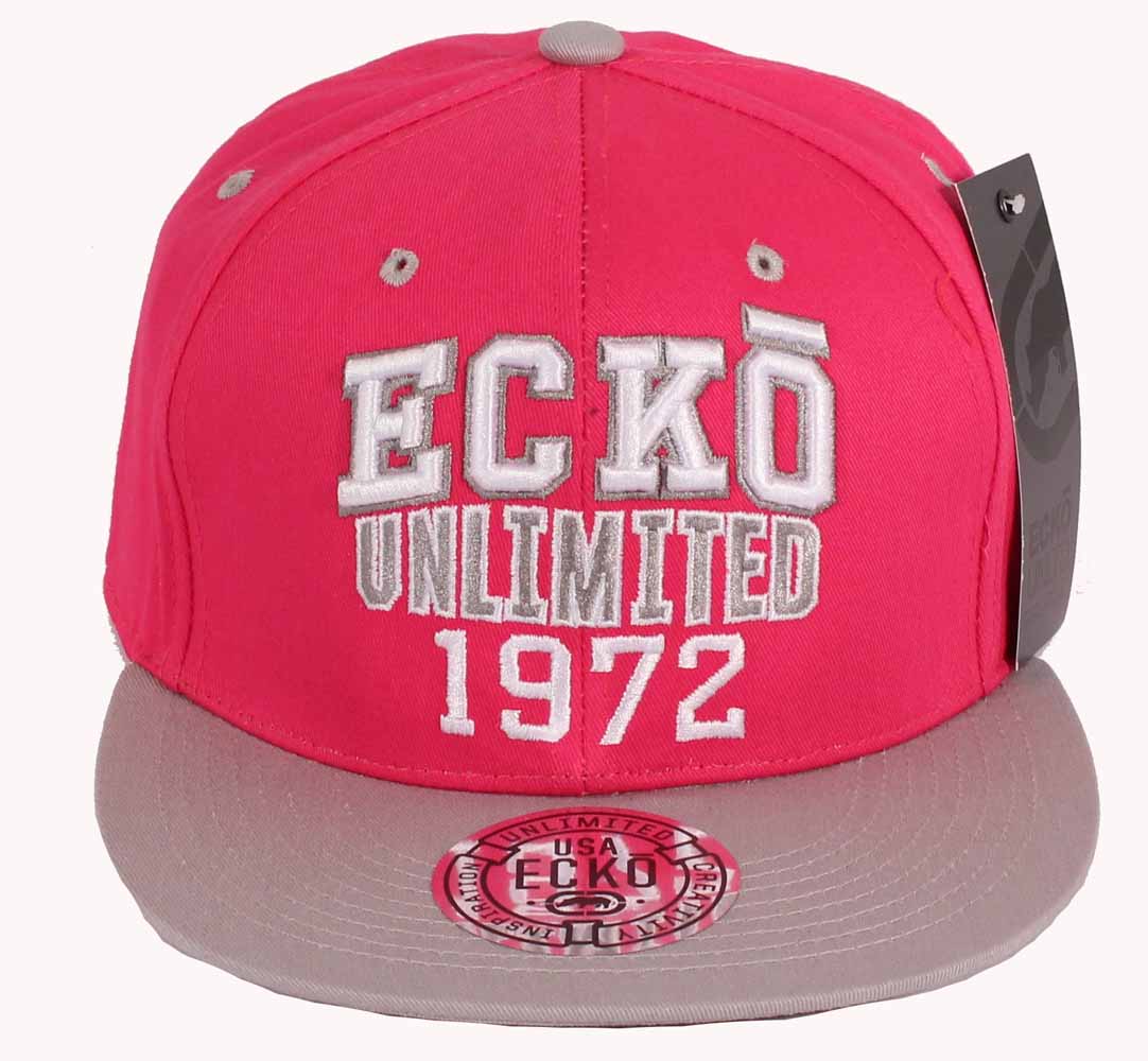 Ecko 1972 Print Flat Peak Cap One Size Pink/Grey Womens Size