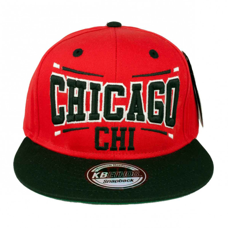 Chicago Red Black Baseball Snapback Caps