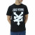 Black Ramped Summer Graphic Print Cotton Tee Shirts