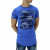 Men's Blue Summer Cotton Ripped Camouflage Long T-Shirts