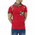 Men's Red Summer Cotton Turtle Neck Camouflage T-Shirts