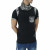 Men's Black Summer Cotton Turtle Neck Camouflage T-Shirts