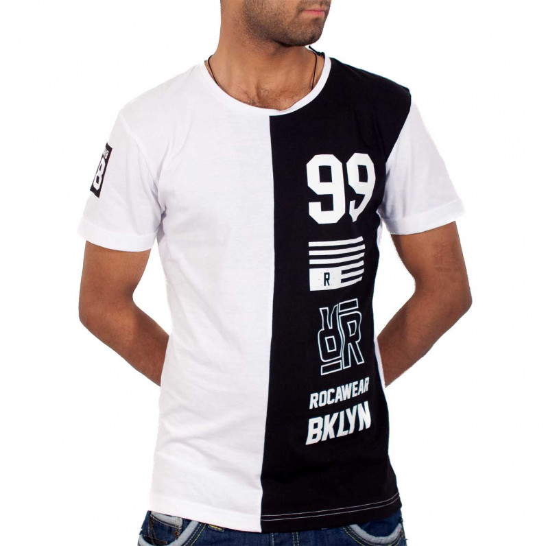 Men's Printed Black Flag Psyop White Cotton T-Shirt, R045