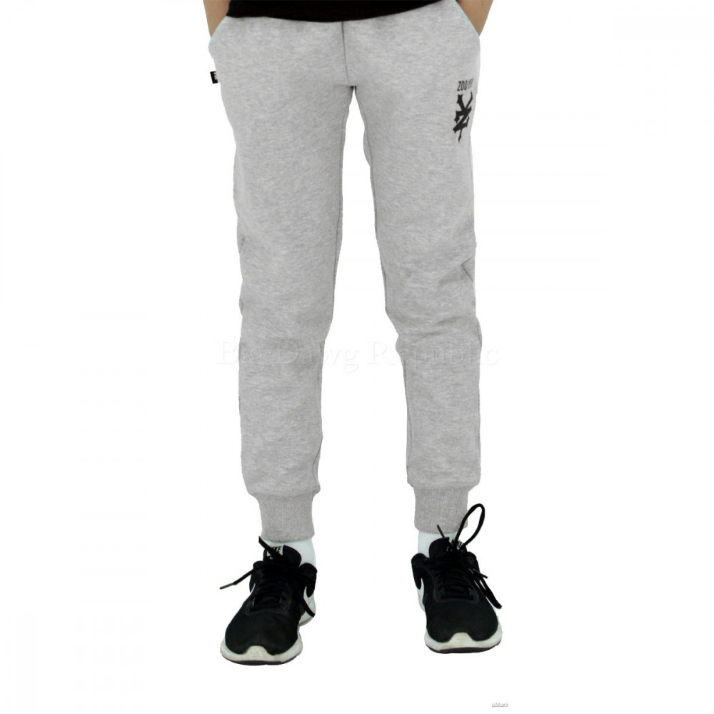 Zoo York Boys Girls Grey Davidino Slim Fit Fleece Jog Sweat Pants