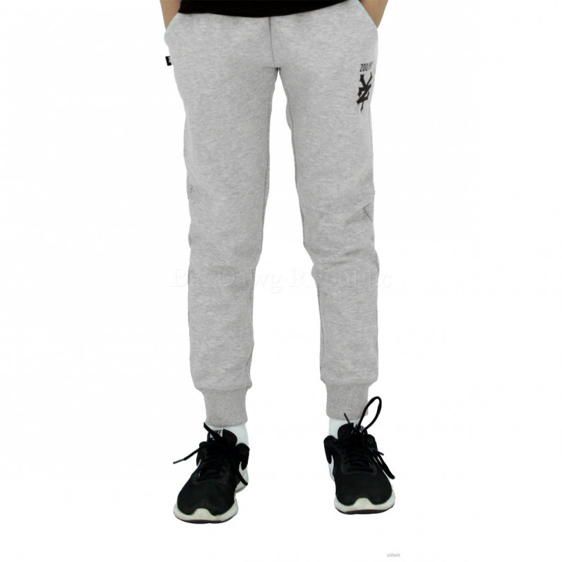 Boys Girls Grey Davidino Slim Fit Fleece Jog Sweat Pants