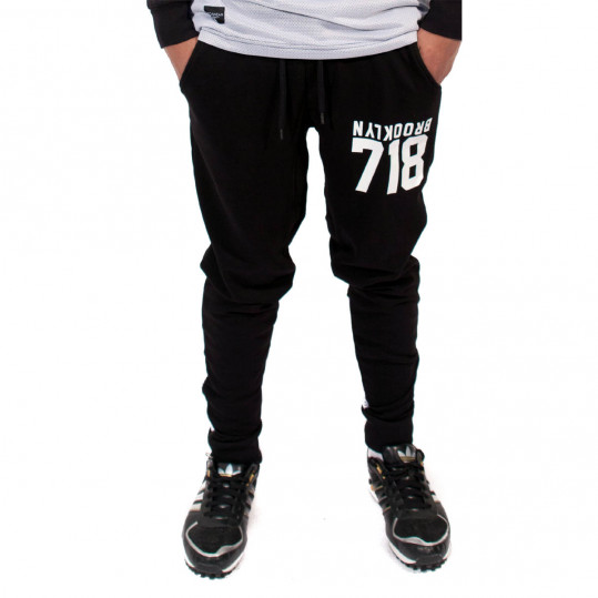 Rocawear Black 718 Gold Slim Fit Jog Sweat Pants