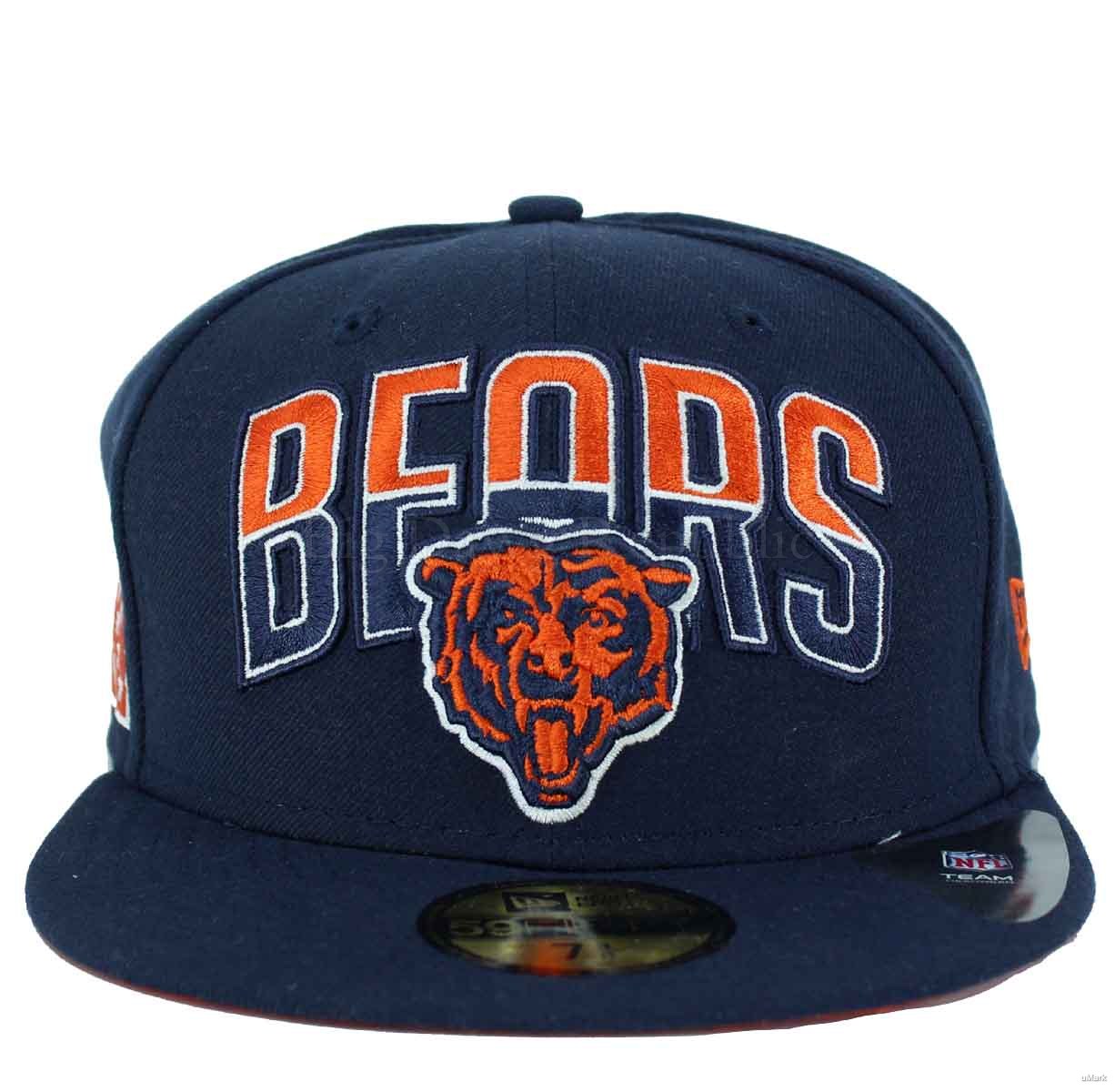 New Era Official NFL 59Fifty Chicago Bears Navy Fitted Caps