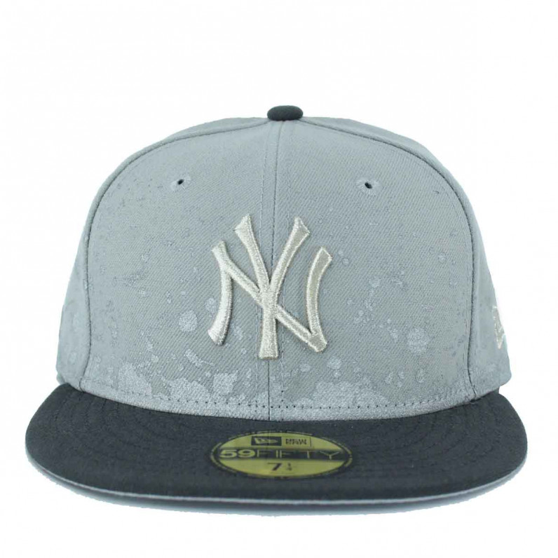 MLB 59Fifty NY New York Yankees Splatter Grey Fitted Caps