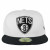 NBA 59Fifty Brooklyn Nets White Black Fitted Baseball Caps