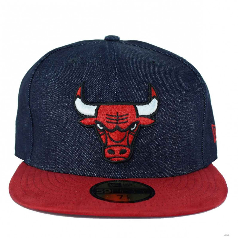 NBA 59Fifty Chicago Bulls Denim Fitted Baseball Caps