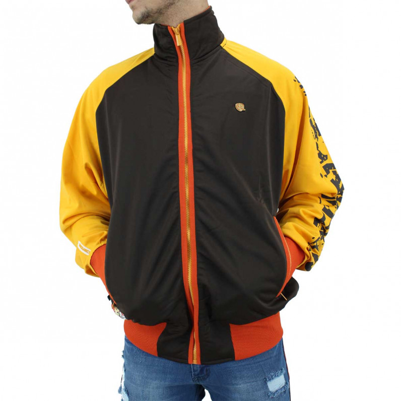 Men's Lightweight Chocolate Brown Zip Up Track Jacket