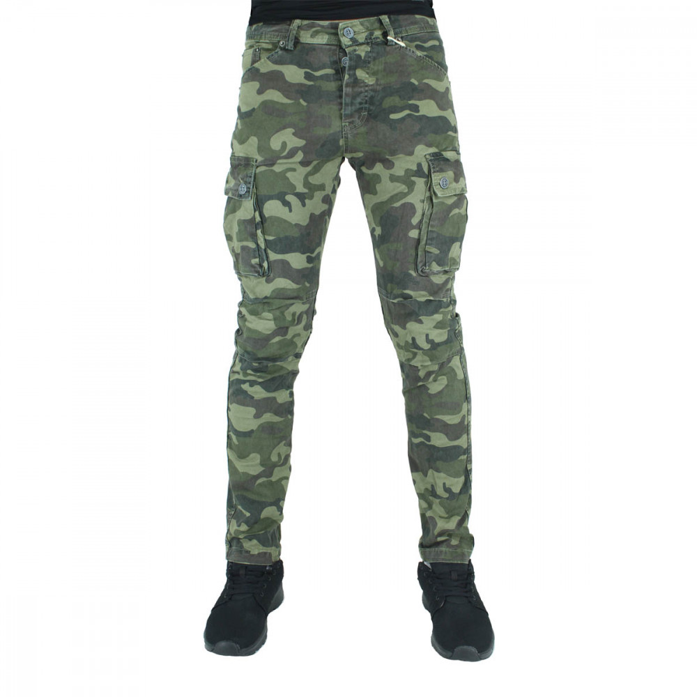 BDS Dark Army Green Cotton Cargo Combat Slim Fit Military Pants