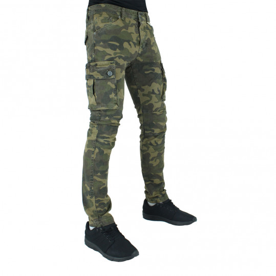 BDS Brown Army Green Cotton Cargo Combat Slim Fit Military Pants