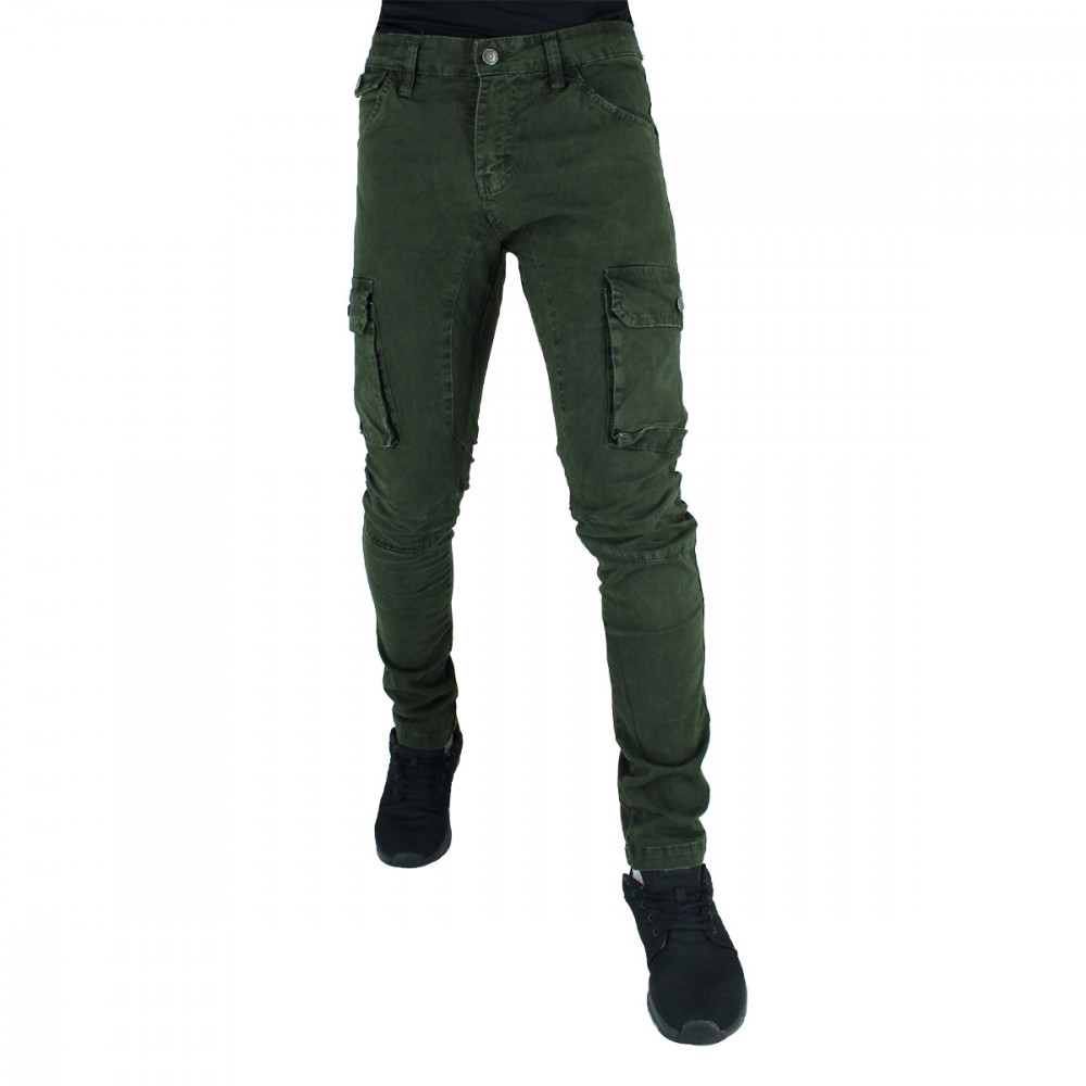 BDS Olive Army Green Cotton Cargo Combat Slim Fit Military Pants