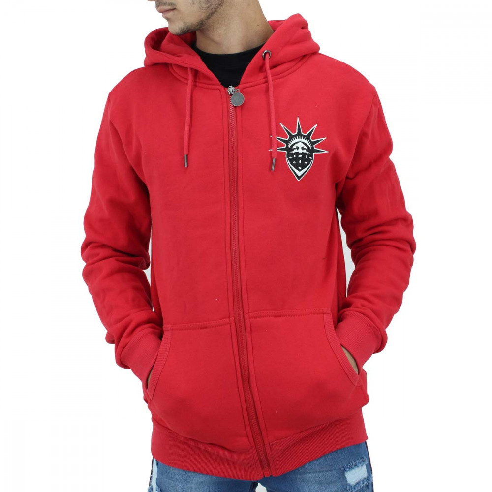 mens plain red hoodie