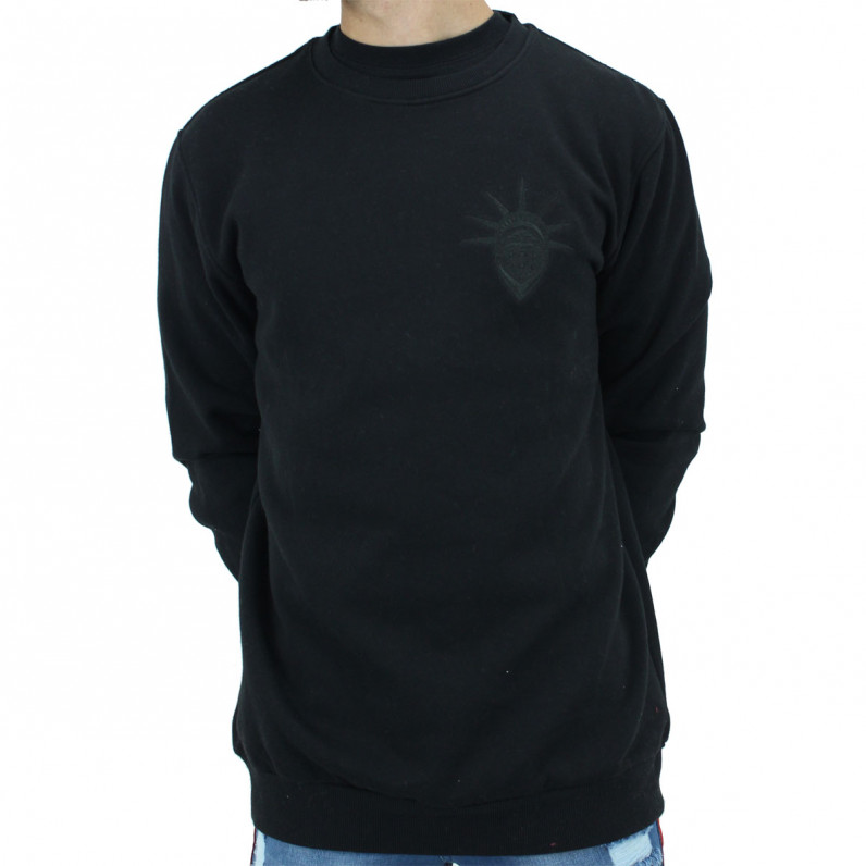 Men's Black Designer Plain Long Sweatshirt