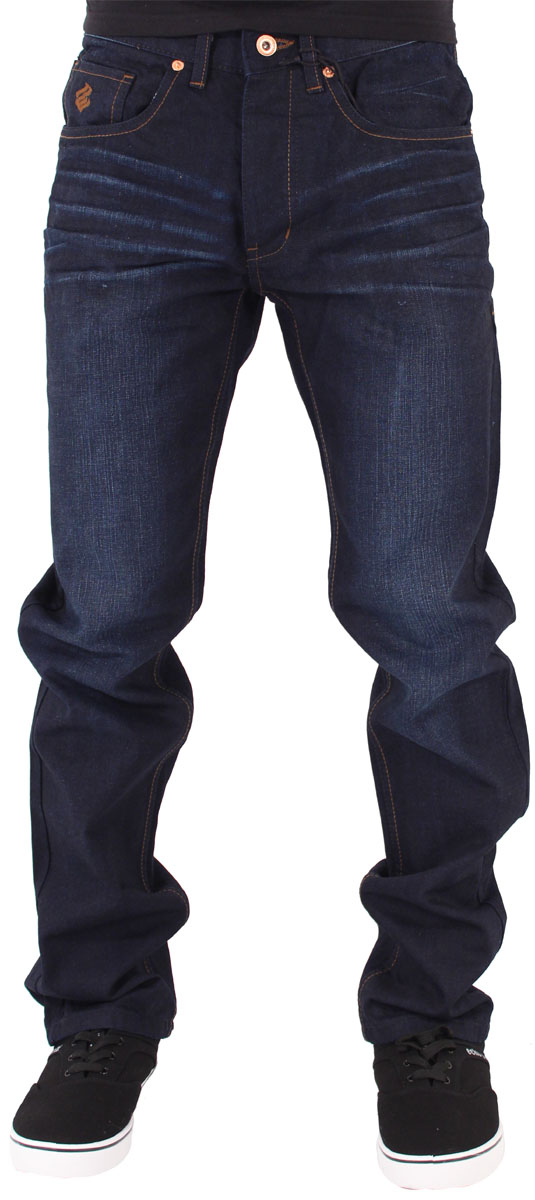 Rocawear Double R Dark Knight Blue Loose Fit Jeans