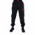 Men's Black Red Cotton Loose Fit Jog Pants