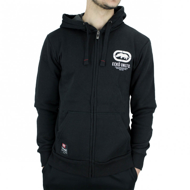 Men's Black Cornice Designer Zip Up Hoodie