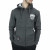 Men's Charcoal Grey Cornice Designer Zip Up Hoodie