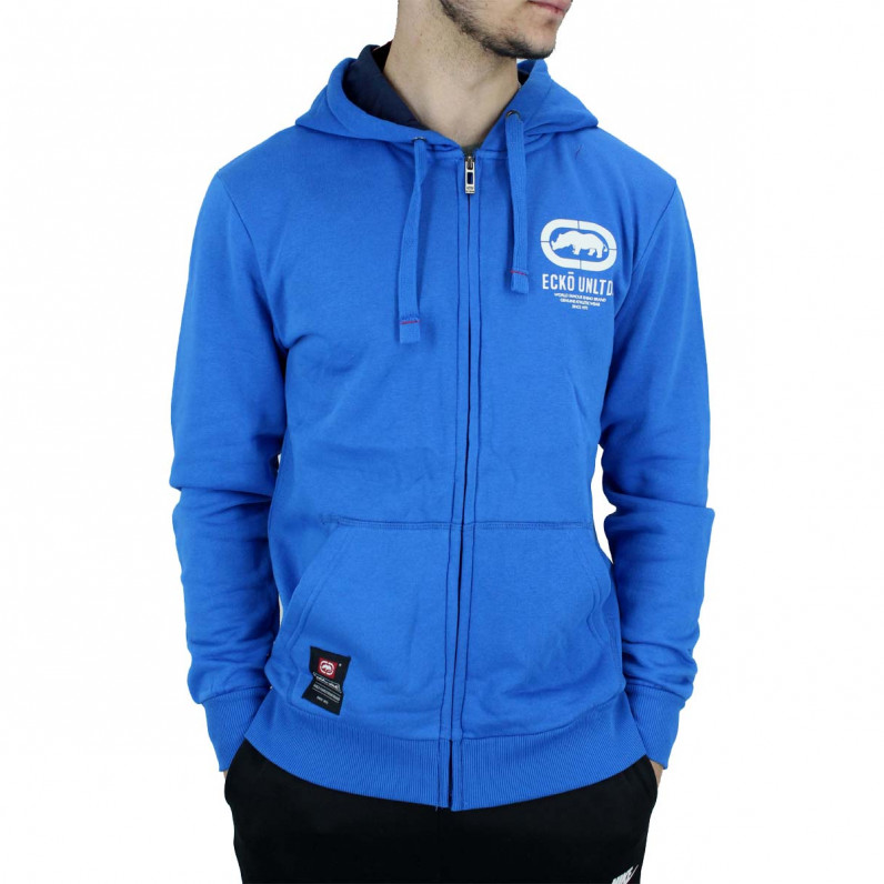 Men's Blue Cornice Designer Zip Up Hoodie