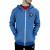 Men's Blue Snowflake Zip Up Cotton Hoodie