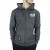 Men's Charcoal Grey Vantage Designer Zip Up Hoodie